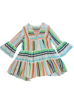 Anthropologie Devotion Twins Embroidered Ella Tunic Dress Size L